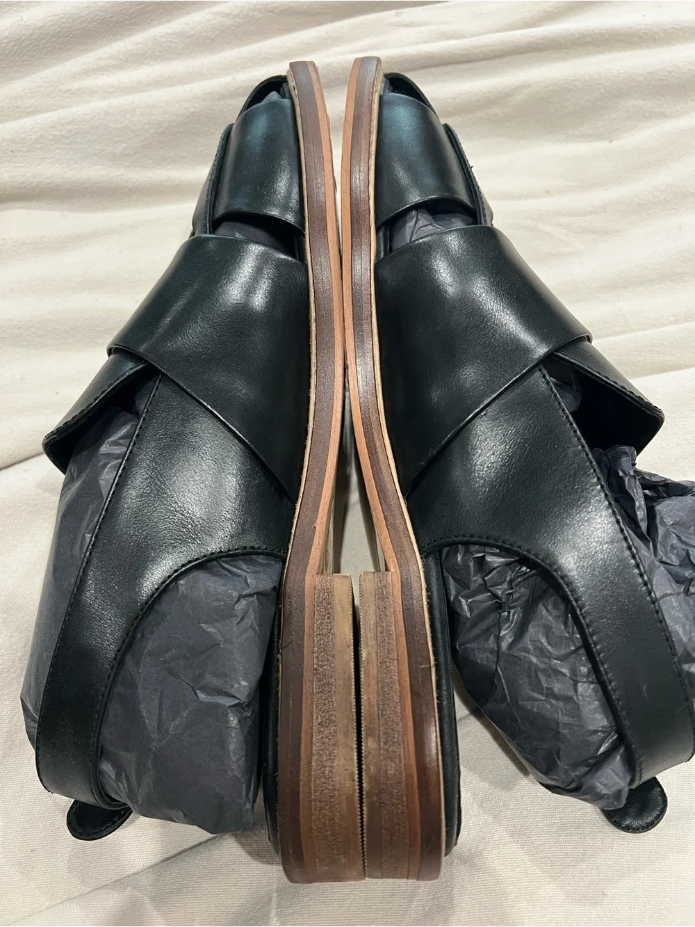Free People Libby Fisher Flat Size 9.5 NWOT RT $138 Black